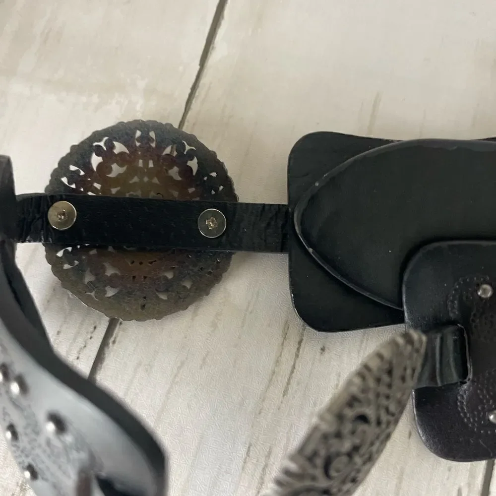 Black Leather Buckle Size XL